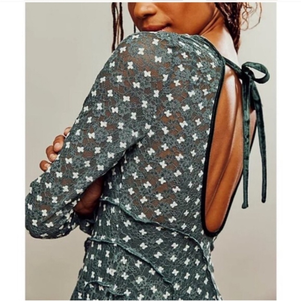 Free People - Sheer Delight Polka Dot Backless Mini Dress - Picture 5 of 8